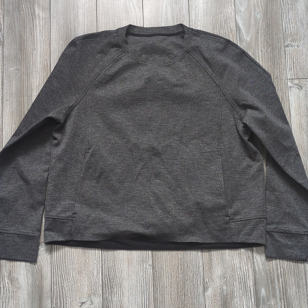 Lululemon Dark Gray Scuba Crewneck Sweater Size 12